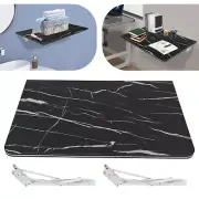 Modern Folding Wall Desk Wall-mounted Folding Table Foldable Table Black Indoor