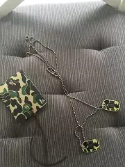 Bape Dog Tag Necklace Brand New Camo