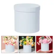 Round Flower Bucket Bouquet Paperboard Boxes Wedding Flower Box