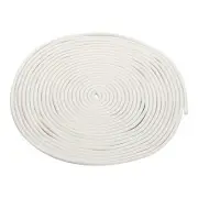 Foam Rubber Weather Seal Strip, 6mm Diameter 10 Meters Long, White