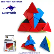 PYRAMID FIDGET Magic Cube Super Smooth Cube Fast Speed Puzzle Gift for Kids Toy