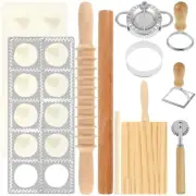 11 PCS Gnocchi Pasta Making Tools, Wood Pasta Board, Pasta Cutter, Rolling Pi...