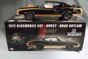 1972 OLDSMOBILE 442 BLACK / GOLD HURST DRAG OUTLAW 1:18 A1805621 ACME CAR GMP