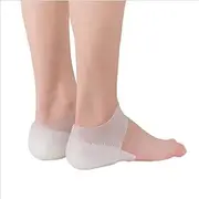 Heightening Insole Invisible Height Increase Silicone Socks Gel Heel Pads Orthopedic Arch Support Heel Cushion Soles Insole Foot Massage Unisex Pad Heightening Insole Women (Color : White, Size : in
