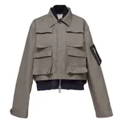 [sacai x WTAPS] WTAPS Cotton Back Satin x Nylon Blouson Women
