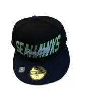 NWT New Seattle Seahawks New Era 59Fifty NFL Draft Size 7 1/2 Fitted Hat
