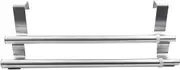 Daseeme Expandable Double Towel Hanger Over Cabinet Cupboard Doors Stainless Steel Bath Towel Bar Towel Clothes Hanger Towel Rack Holder for Bathroom Kitchen Towel Storage Shelf