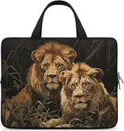 Laptop Case Sleeve Shockproof Computer Carrying Bag Two Lions Laptop Bag Tote Lightweight Notebook Case Cover Traveling Briefcase Handle Bags for Travel Business 17inch