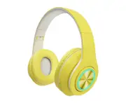 Bluetooth 5.0 Wireless TF Card 3.5mm Jack RGB Light Stereo Headset Headphones-Yellow - Yellow