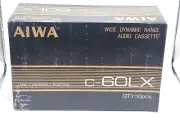AIWA C-60LX 10PACK Blank Audio Cassette Tape (Sealed) NOS! New