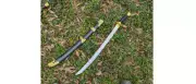 Polyurethane foam Chinese sword and scabbard black