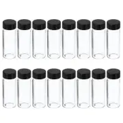 30mL Glass Vials with Screw Caps, 16Pcs Liquid Sample Vial Storage, Clear