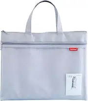 Mesh Zipper Pouch Set - A4 Document Bag, Zip File Pouch, Library Bag, Handbag