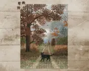 LUCKY CROSSING 520 piece jigsaw puzzle RYTA ART Halloween art Black Cat Autumn