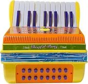 ACAGALA Mini 20-key 16-bass Accordion ABS Material with Buckle Lightweight Button Accordion Hand-eye Coordination Stage Performance Musical Instrument for Beginners