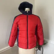 RM, youth red puffer jacket, size 14/16