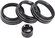 POEXIR for Land Rover, Discovery Sport 2015-2019 Car Air Condition Knob Audio Volume Control Button Trim Cover Ring Car Air Conditioner Knob(Size:Black)