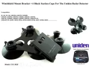 R1,3,4 Windshield Mount Bracket+6 Blk Suction Cup For The Uniden Radar Detector
