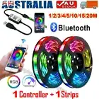 1-20M 5V USB RGB LED Strip Lights Bluetooth Smart Control Christmas Light Decor