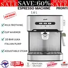 Pronti Espresso Coffee Machine Automatic Italian Pump 1.6L Tank w/ Steam Frother