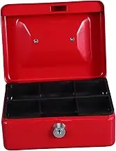 Gadpiparty Box Money Holder for Cash Small Money Safe Small Safe for Money Organizer Portable Coin Storage Iron Red