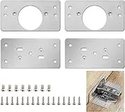 Thick Hinge Repair Plate Kit, Easy Installation Hinges with Mounting Screws, Rust Resistant Stainless Steel Plate Repair Brackets, Fixing for Bathroom and Living Room Cupboard Door