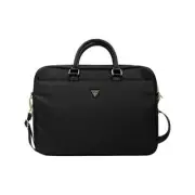Guess Nylon Laptop Bag 15/16-inch - Black/Metal Logo