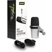 Shure MV7 - Podcast Microphone (Silver)