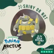 Rhyperior Shiny ✨ Legends Pokémon Arceus 6 IV Max Effort Alpha Leggende Custom