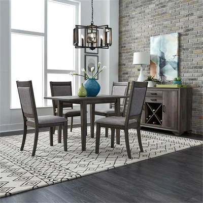 Tanners Creek Medium Gray Opt 5 Piece Drop Leaf Set