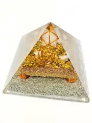 Tiger Eye Crystal Merkaba Orgonite Orgone Pyramid EMF Protection Healing Energy