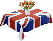 British Flag Table Cover - Union Jack Queen Jubilee Table Cover, British Flag Dining Cloth | Union Jack National Table Decorations, Made From Trench Coat