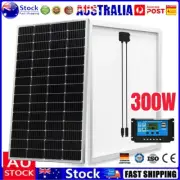 12V 300W Fixed Solar Panel Kit Mono Generator Caravan Camping Charger 300watt