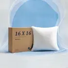 16 × 16 Throw Pillow (Pack of 4) Memory Foam Pillow Insert - Square Accent Pi...