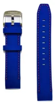 Original Tissot Quickster T095449A Blue Rubber 19mm Watch Band Strap