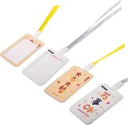 LAPYAPPE 4pcs Unique Sliding Id Holders Decorative Badge Protectors for Daily Use Lightweight and Portable Card Practical Design for Easy Storage and Carrying