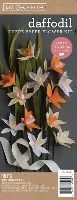 Lia Griffith Crepe Paper Flower Kit-Daffodil