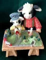 ENESCO MARY'S MOO MOOS - LIONEL TRAIN - OUR FUN WILL NEVER END (DAD AND SON)~