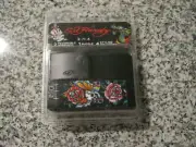 2 ED HARDY BLUE/GRAY CANVAS STRAP REVERSIBLE BELTS/1 BUCKLE - NWT