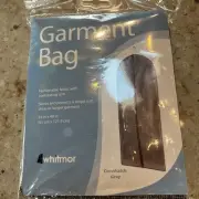 Whitmor Garment Bag Crosshatch Gray 24” X 48” For Suit & Dress NEW!