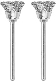 Dremel 442 Carbon Steel Brush Accessory Set, 2 Brushes (13 mm) for Cleaning and Removing Rust of Metal