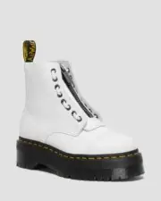 Dr. Martens Women's Sinclair Quad Platform Retro White Nappa US 7 Retail $230!