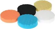 5PCS 3-inch 80mm/4-inch 100mm/5-inch 125mm/6-inch 150mm/7-inch 180mm Car Polishing Pads Waxing Buffing Pad Sponge Kit Set for Car Polisher Buffer Waxer Sander Polishing Waxing Seali