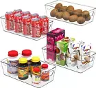 Simplehouseware 4 Pack Clear Fridge Organiser Pantry Storage Containers