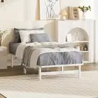 Oikiture Wooden Bed Frame Single Beds Base Solid Pine Timber Platform White