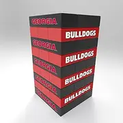 Rico Industries NCAA Georgia Bulldogs Mini Travel Team Tower Mini Team Travel Team Tower - Wood Stackem Game