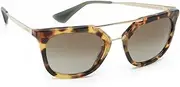 [Prada] PR13QS 7S04M1 Medium Havana Cinema Round Sunglasses Lens Category 3 Size