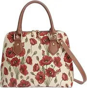 Ladies Tapestry Top Handle Handbag Shoulder Bag with Garden Flower by Signare