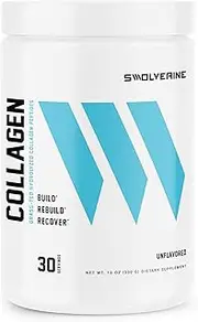 Swolverine Collagen | Grass-Fed, Pasture-Raised, Hydrolyzed Collagen Peptides, Unflavored (30 Servings)
