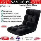 Artiss Lounge Sofa Bed Floor Recliner Folding Futon Cushion Couch Chair Black